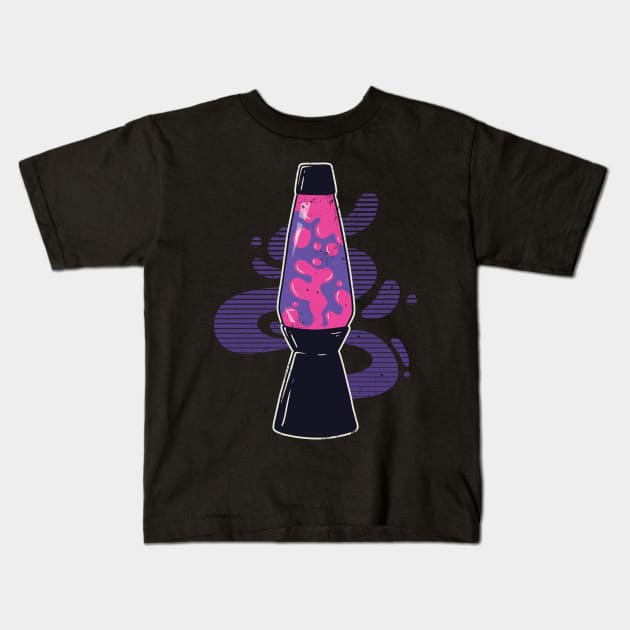 Groovy Glow: Let This Lava Lamp Light Up Your World with Neon Colors! Kids T-Shirt by Life2LiveDesign